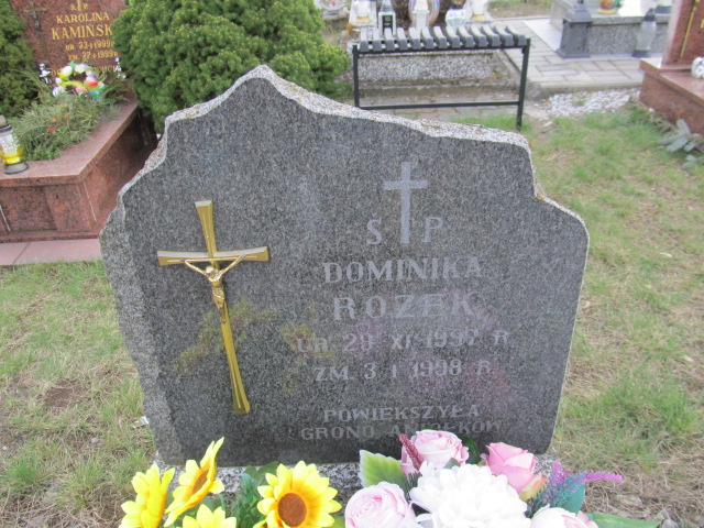 Dominika Rożek 1997 Białystok św. Boboli - Grobonet - Wyszukiwarka osób pochowanych